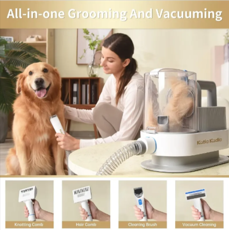 5-in-1 Quiet Pet Groomer Vacuum