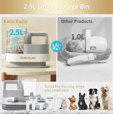 5-in-1 Quiet Pet Groomer Vacuum